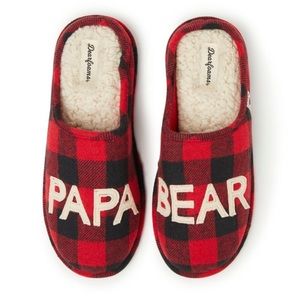 Dearfoams Men’s Papa Bear Slippers EUC